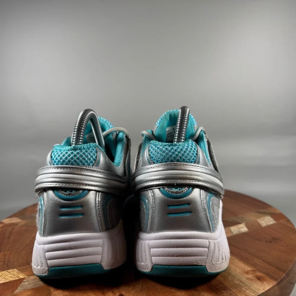 Orthofeet BioFit 975 Women Silver Teal Orthopedic Walking Shoes Size 8.5 B